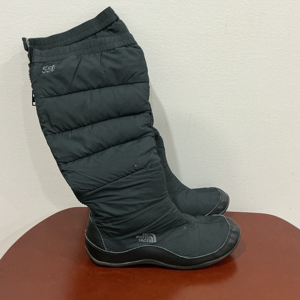 The North Face Nuptse Apres 550 Goose down Boots Black Women's Size‎ 9 Winter